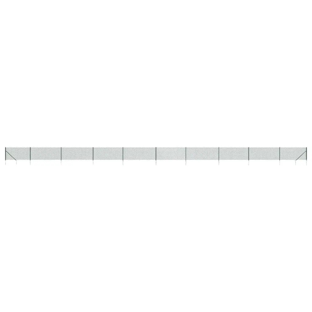 Chain Link Fence Panel Green 0.8x25m Garden Barrier Enclosure