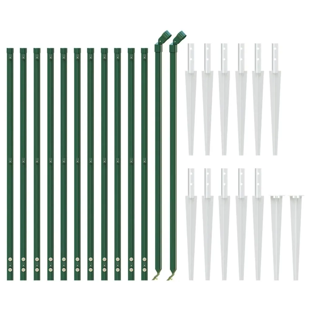 Chain Link Fence Panel Green 0.8x25m Garden Barrier Enclosure
