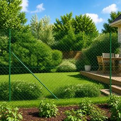 Reliable Green Chain Link Fence Panel with Added Value