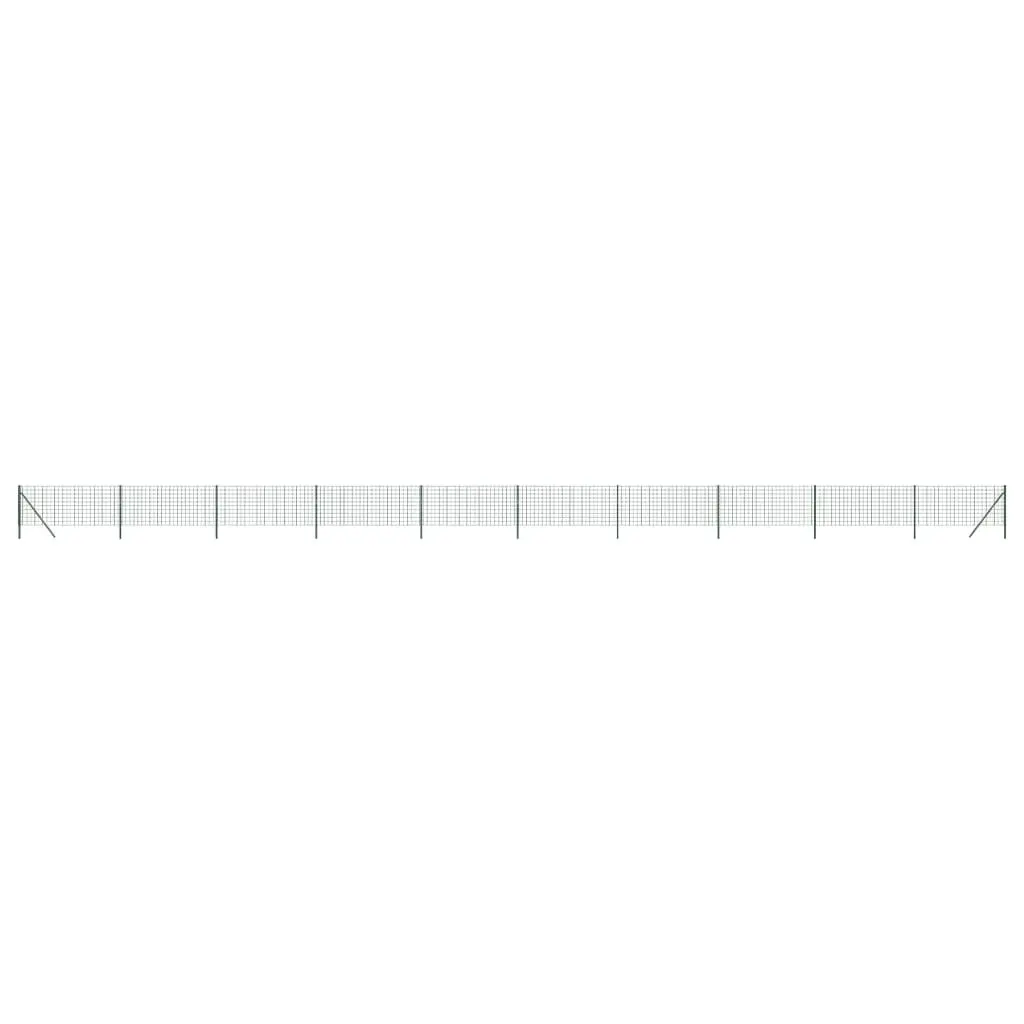 Wire Mesh Fence Panel Garden Barrier 1x25m Green Galvanised Steel Enclosure