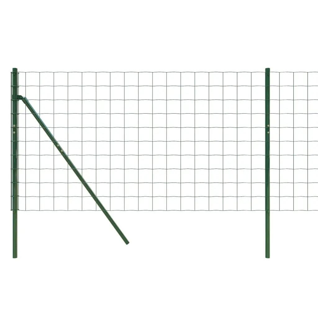 Wire Mesh Fence Panel Garden Barrier 1x25m Green Galvanised Steel Enclosure