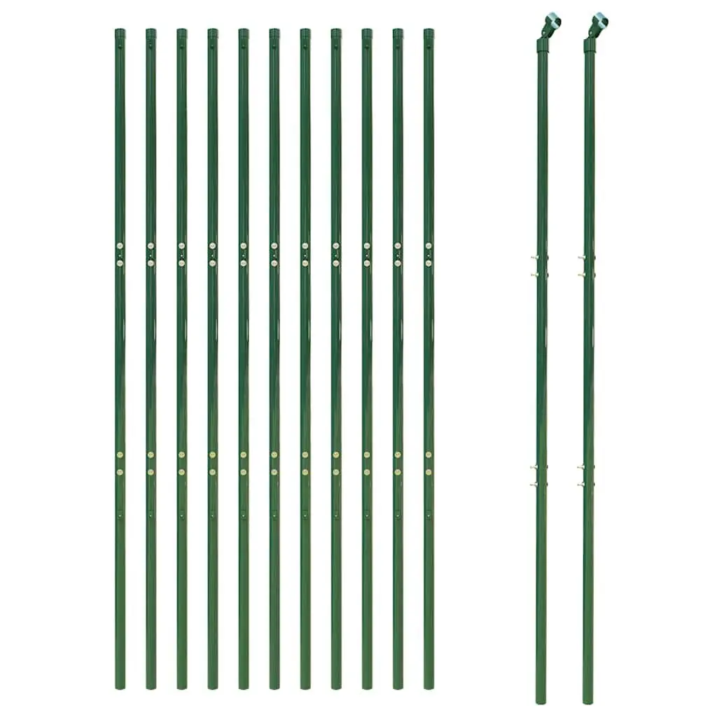Wire Mesh Fence Panel Garden Barrier 1.4x25 m Green Galvanised Steel Enclosure