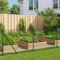 Green Wire Mesh Fence Panel 1.1m x 25m for Outdoor Use