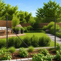 Reliable Anthracite Wire Mesh Fence Panel 1.4x25m