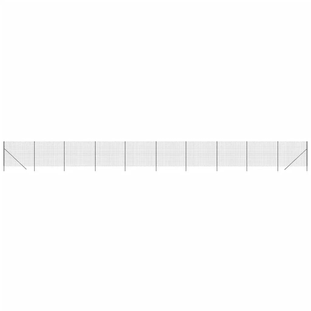 Wire Mesh Fence Panel Garden Barrier 1.4x25m Anthracite Galvanised Steel