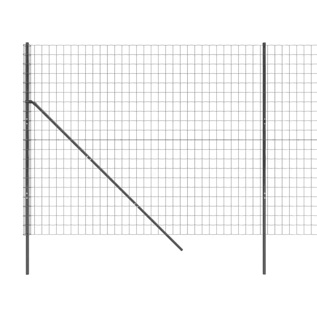 Wire Mesh Fence Panel Garden Barrier 1.4x25m Anthracite Galvanised Steel