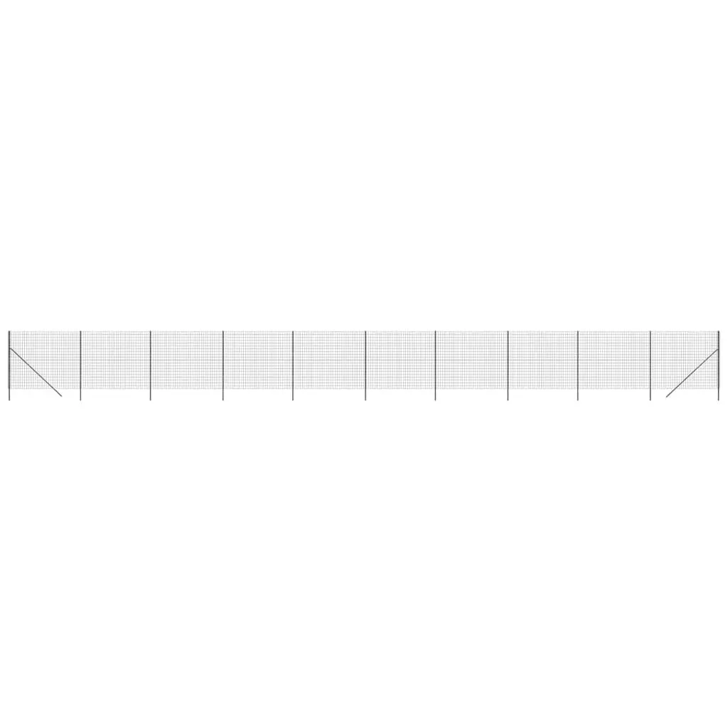 Wire Mesh Fence Panel Garden Barrier 1.6m x 25m Anthracite Galvanised Steel