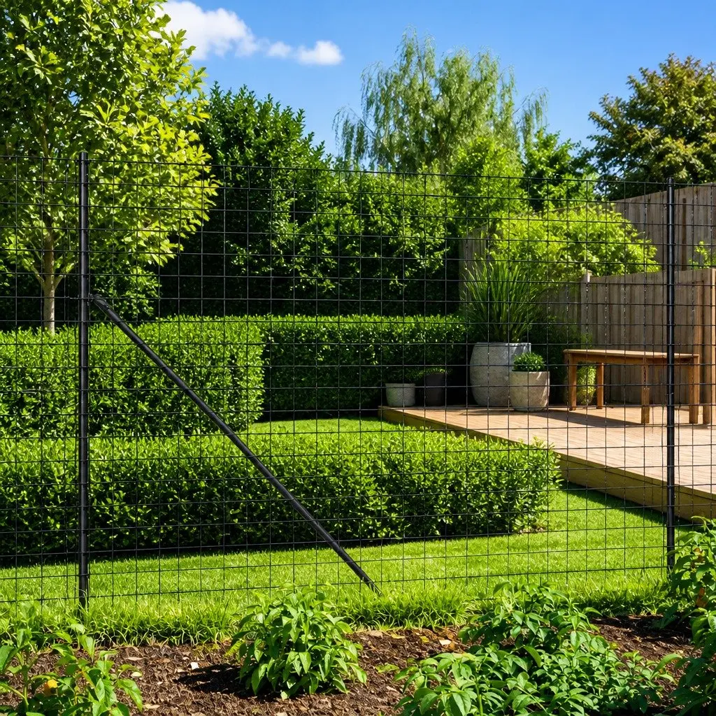Wire Mesh Fence Panel Garden Barrier 1.4m x 25m Anthracite Galvanised Steel