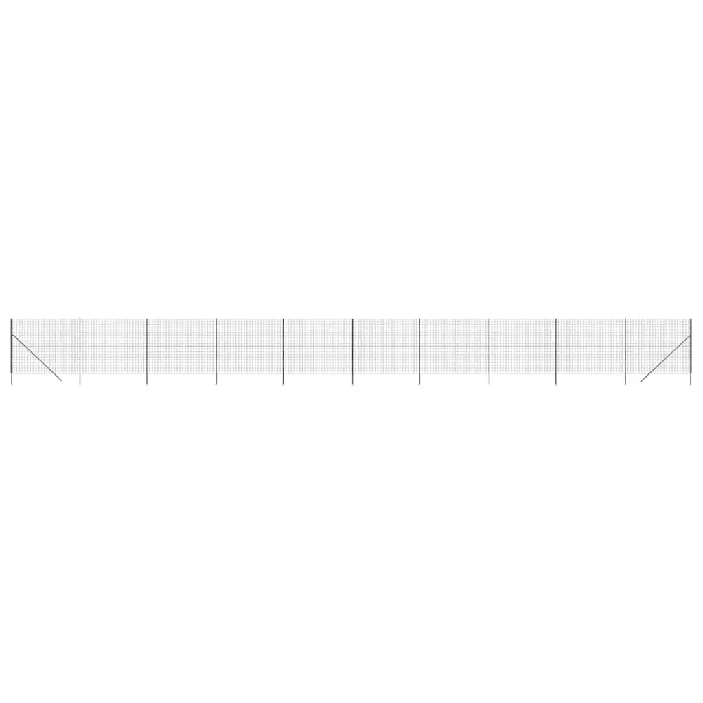 Wire Mesh Fence Panel Garden Barrier 1.4m x 25m Anthracite Galvanised Steel