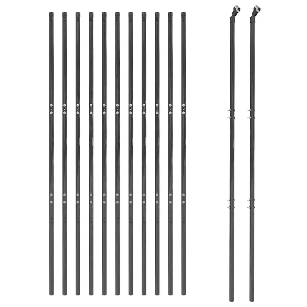 Wire Mesh Fence Panel Garden Barrier 1.4m x 25m Anthracite Galvanised Steel