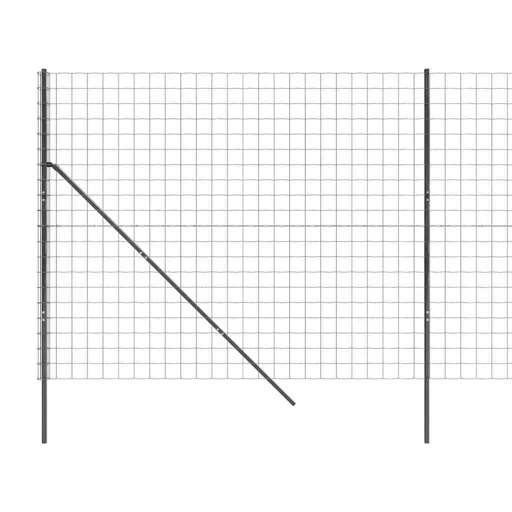 Wire Mesh Fence Panel Garden Barrier 1.4m x 25m Anthracite Galvanised Steel