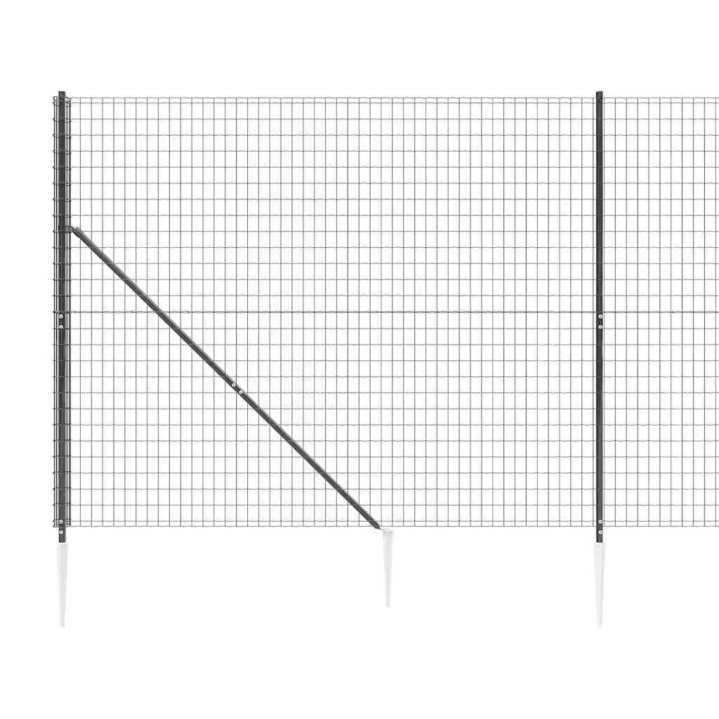 Wire Mesh Fence Panel Garden Barrier 1.6m x 25m Anthracite