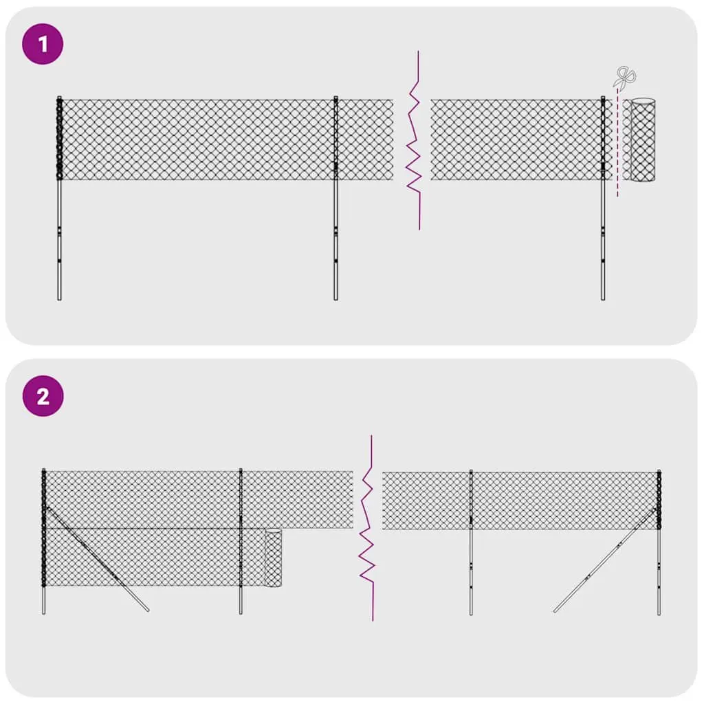 Wire Mesh Fence Panel Garden Barrier 1.6m x 25m Anthracite