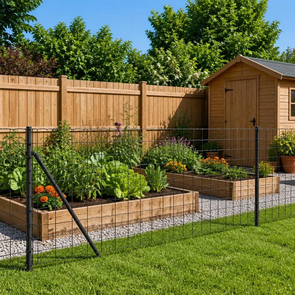 Wire Mesh Fence Panel Garden Barrier 1x25m Anthracite