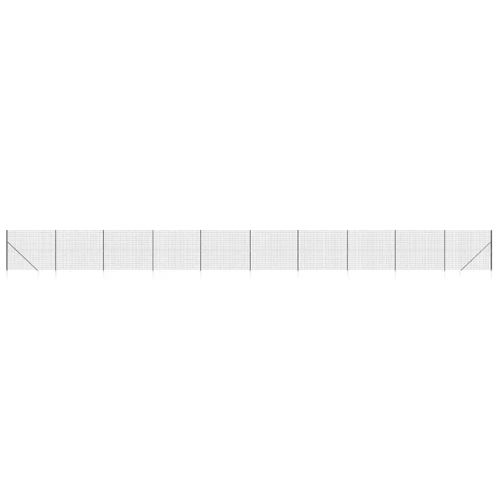 Wire Mesh Fence Panel Outdoor Garden Barrier 1.4x25m Anthracite