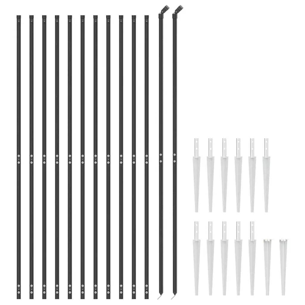 Wire Mesh Fence Panel Outdoor Garden Barrier 1.4x25m Anthracite