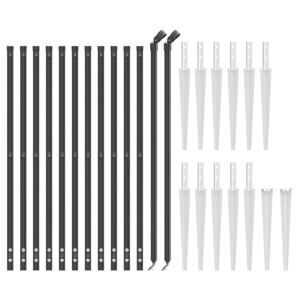 Wire Mesh Fence Panel Garden Barrier 1x25m Anthracite