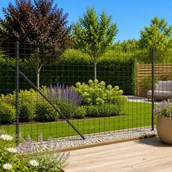 Reliable Anthracite Wire Mesh Fence Panel 1.6 x 25m