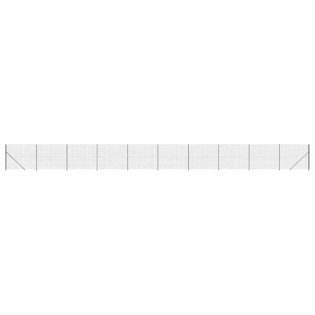 Wire Mesh Fence Panel with Flange Garden Barrier 1.6 x 25m Anthracite Grey