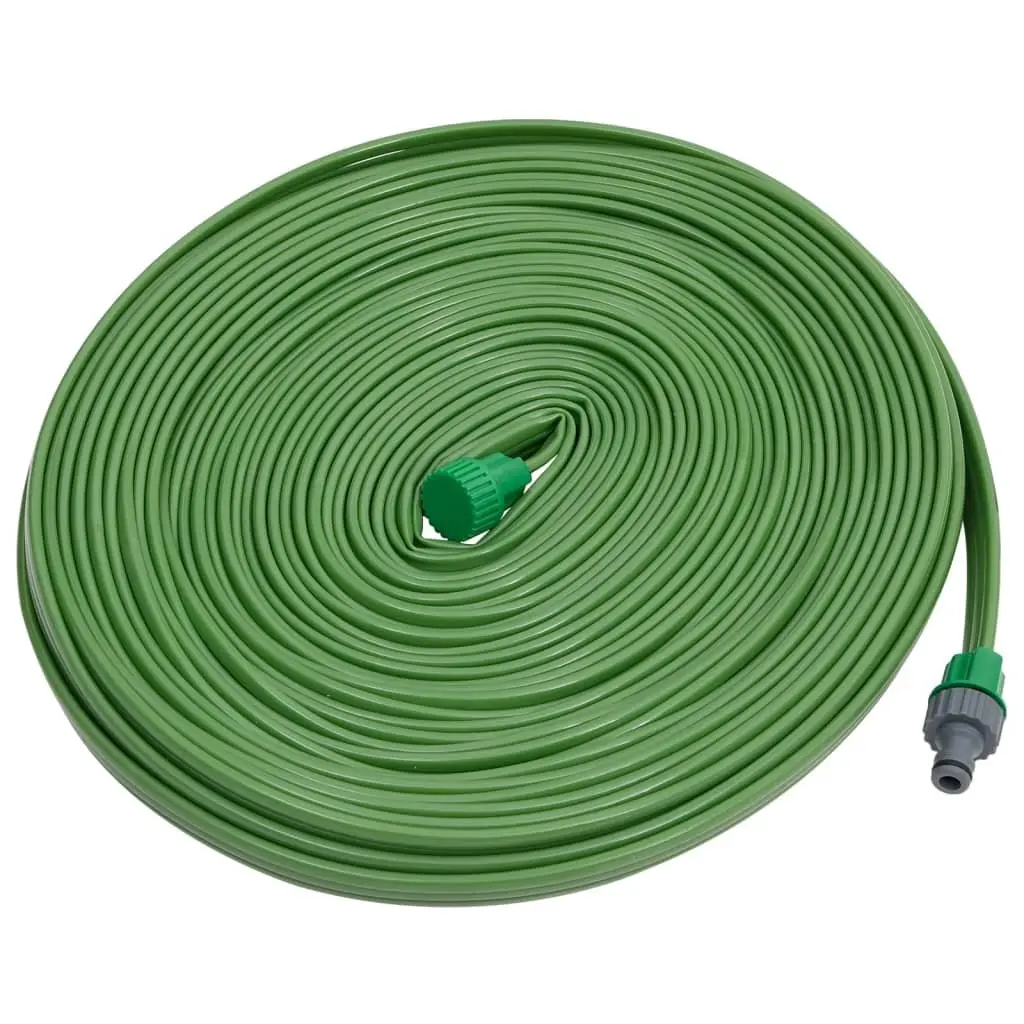 3-Tube Sprinkler Hose Garden Watering Irrigation System 22.5m Green PVC