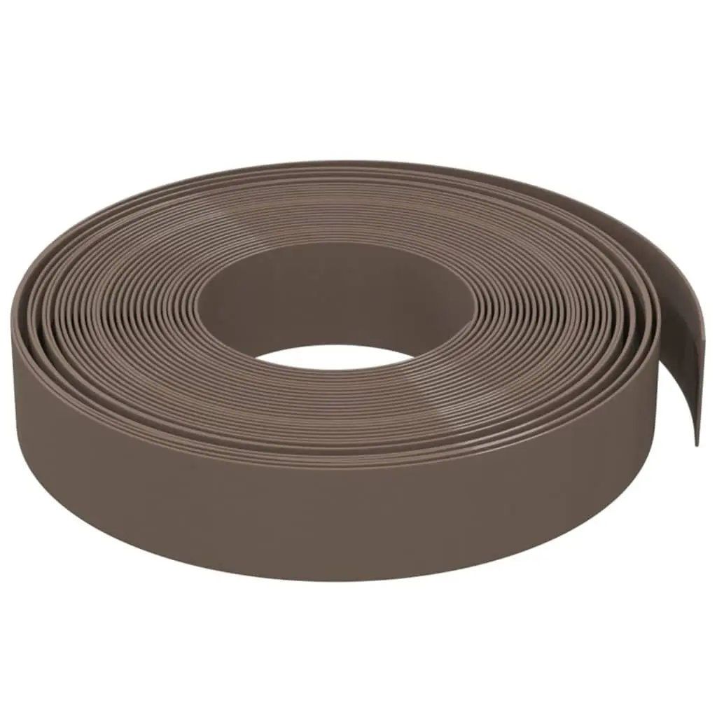 Garden Edging Border Flexible Lawn Edge 10m Brown