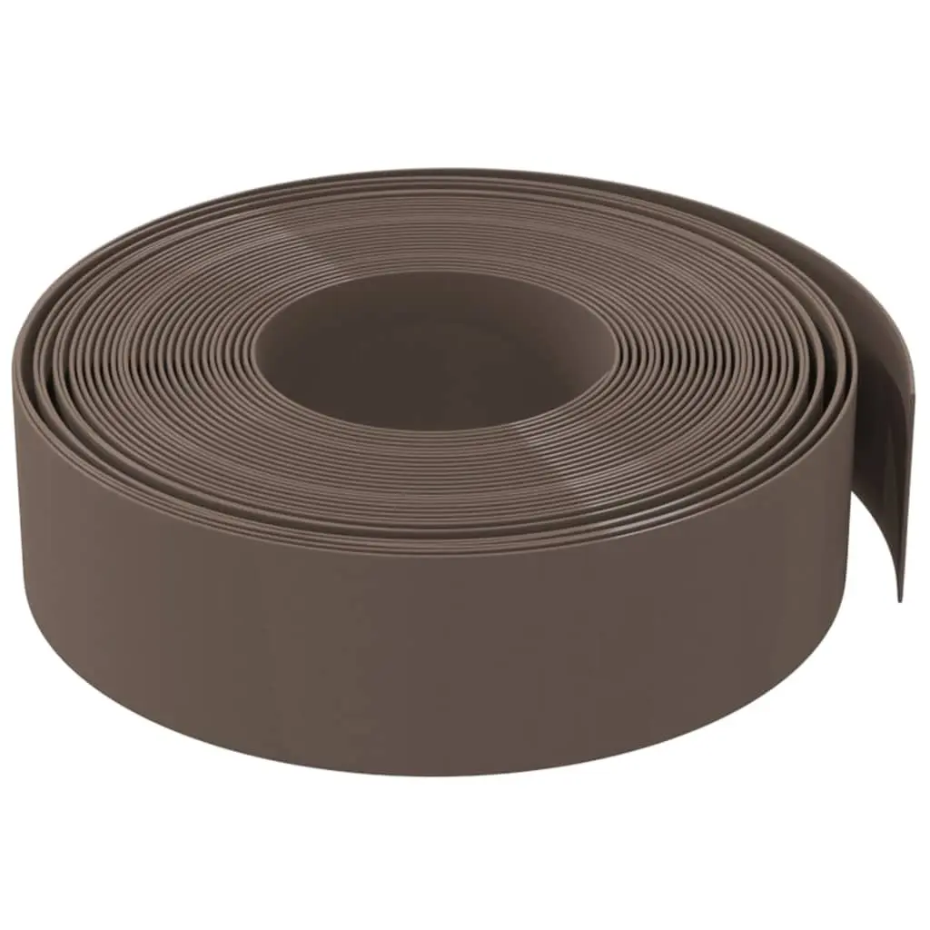Garden Edging 10m Flexible Brown Lawn Edge Landscaping Flower Bed Barrier