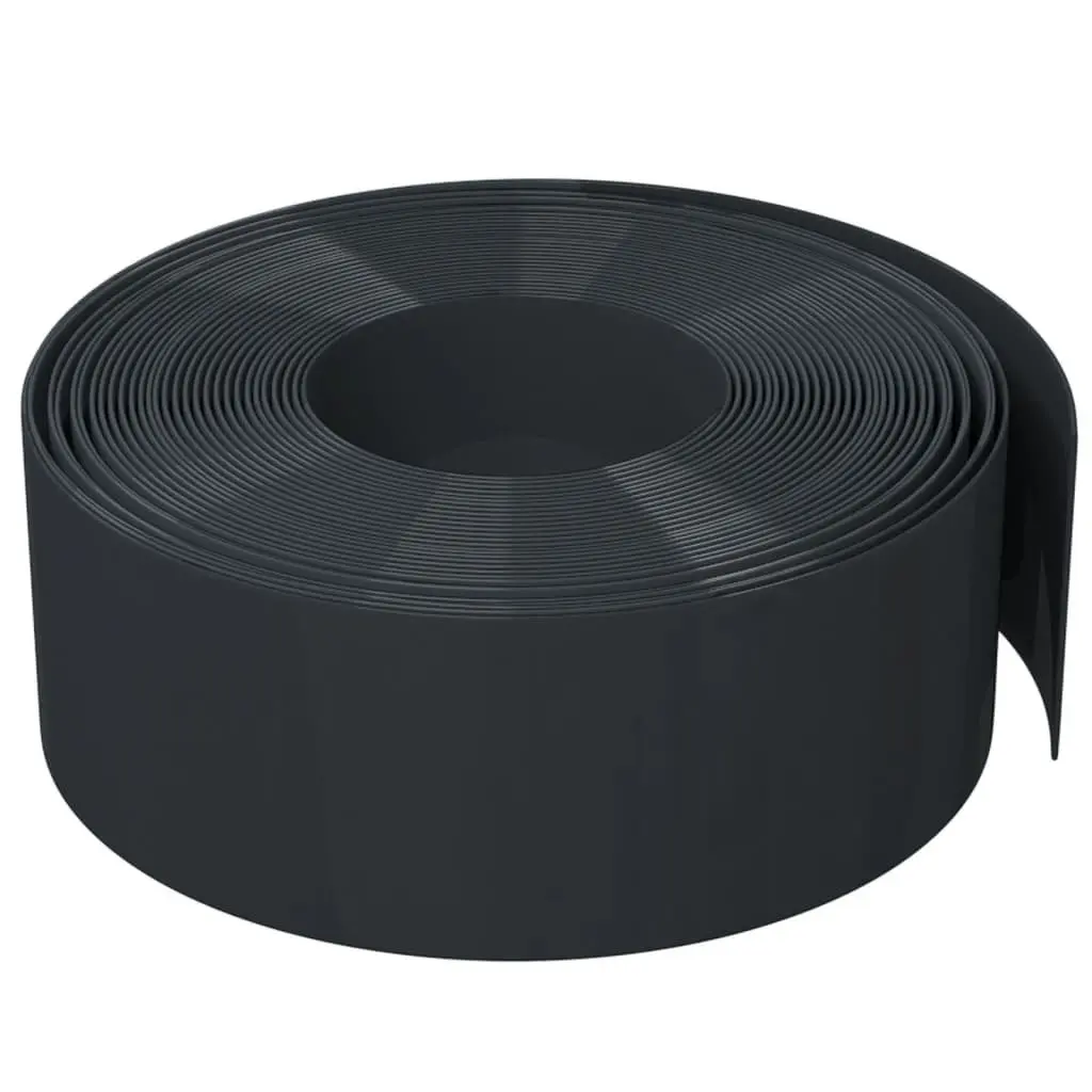 Garden Edging Flexible Lawn Border 10m Black Path Edging Barrier