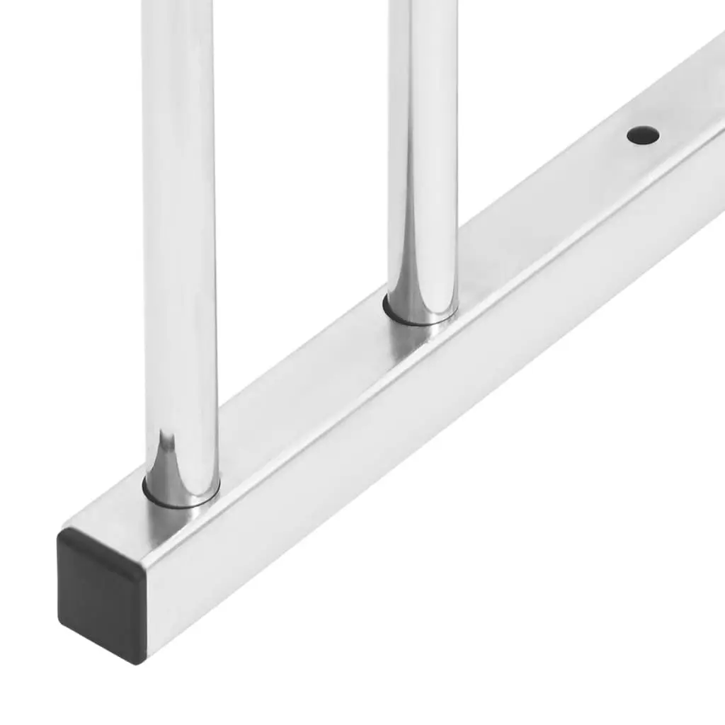 Bike Rack Steel Stand Bicycle Storage 4 Bikes Silver
