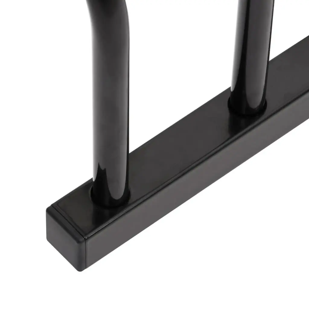 Bicycle Rack 4 Bikes Floor Parking Black Steel Storage
