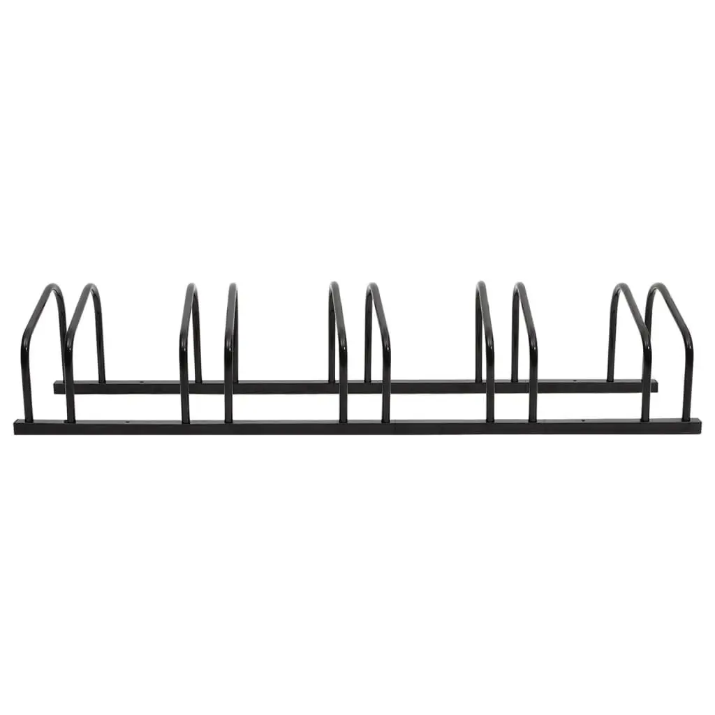 Bike Rack for 5 Bikes Floor Standing Storage Black Steel