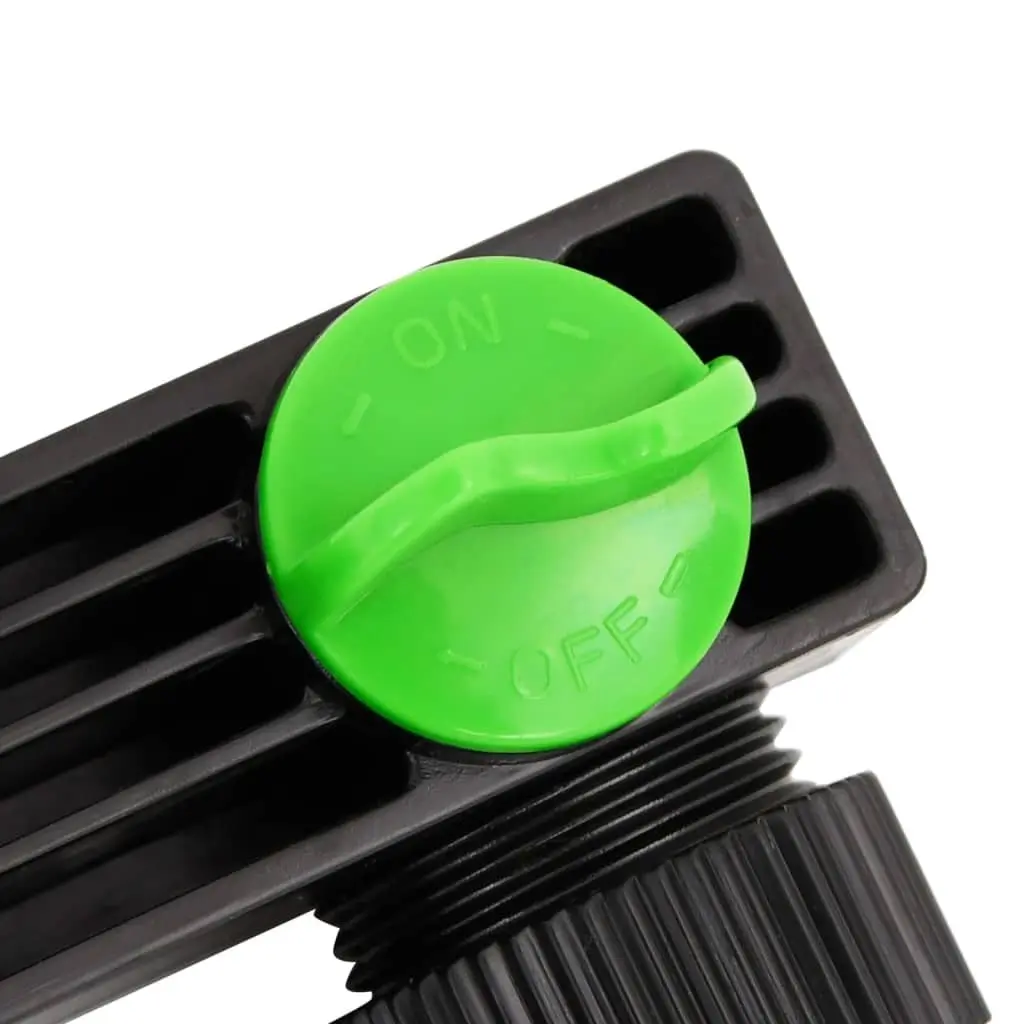 Garden Hose Splitter 4 Way Watering Connector Green 19.5 x 6 x 11 cm