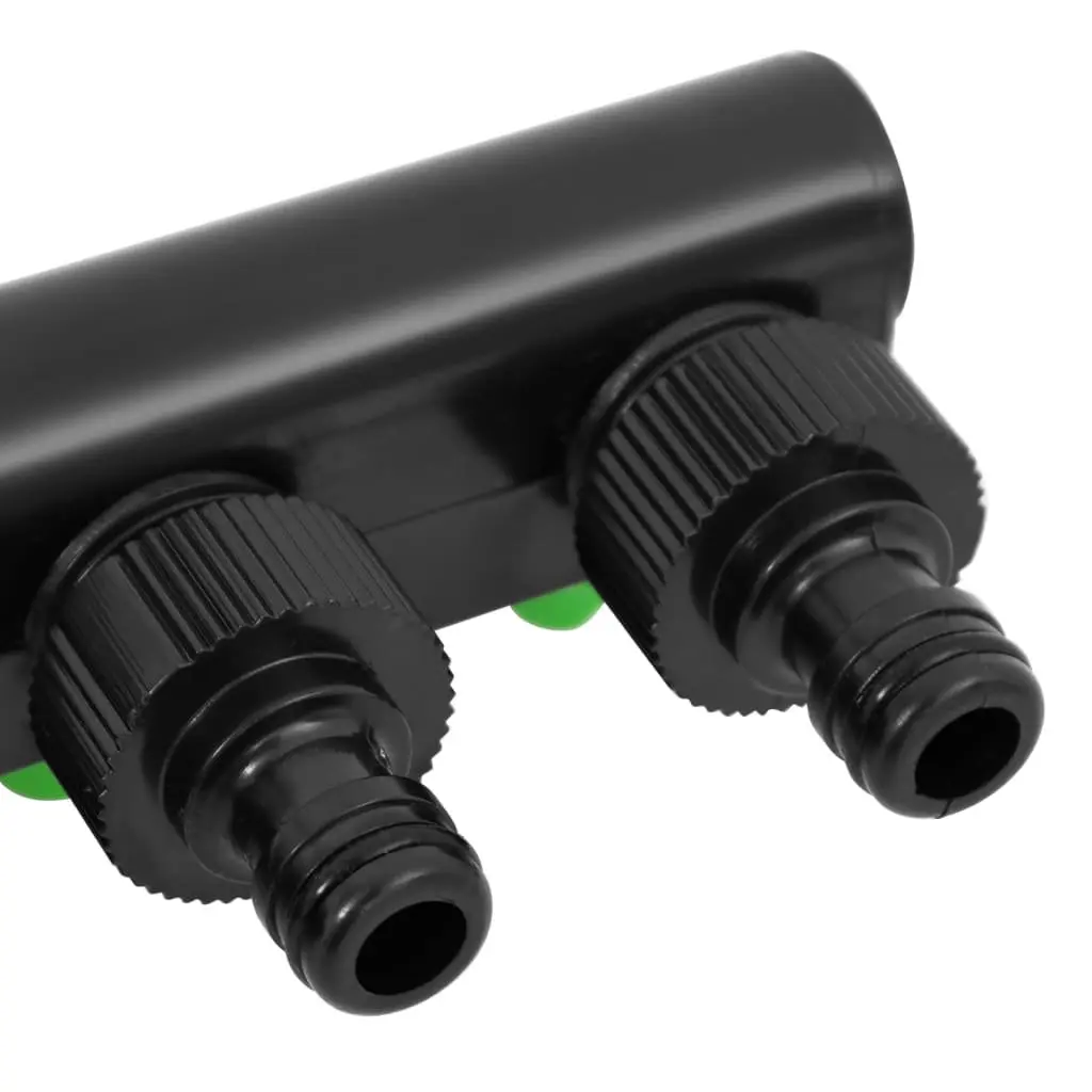 Garden Hose Splitter 4 Way Watering Connector Green 19.5 x 6 x 11 cm