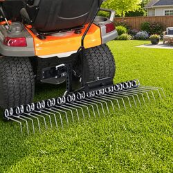 Ride-on Mower Scarifier 109cm Wide Lawn Aerator Moss Thatch Remover Garden Tool
