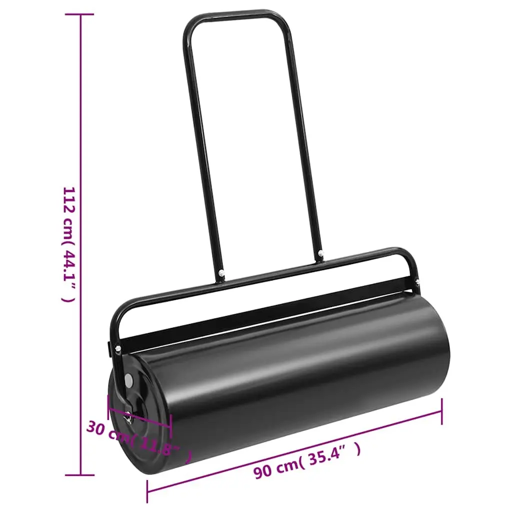 Black Lawn Roller with 63L Capacity