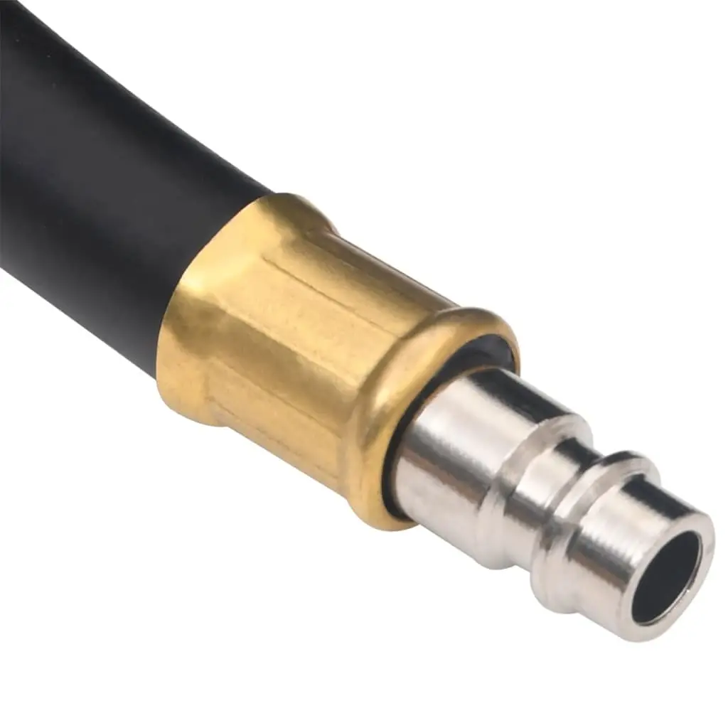 Hybrid Air Hose 2M Pneumatic Compressor Hose 3/8" BSPT Quick Coupler Black