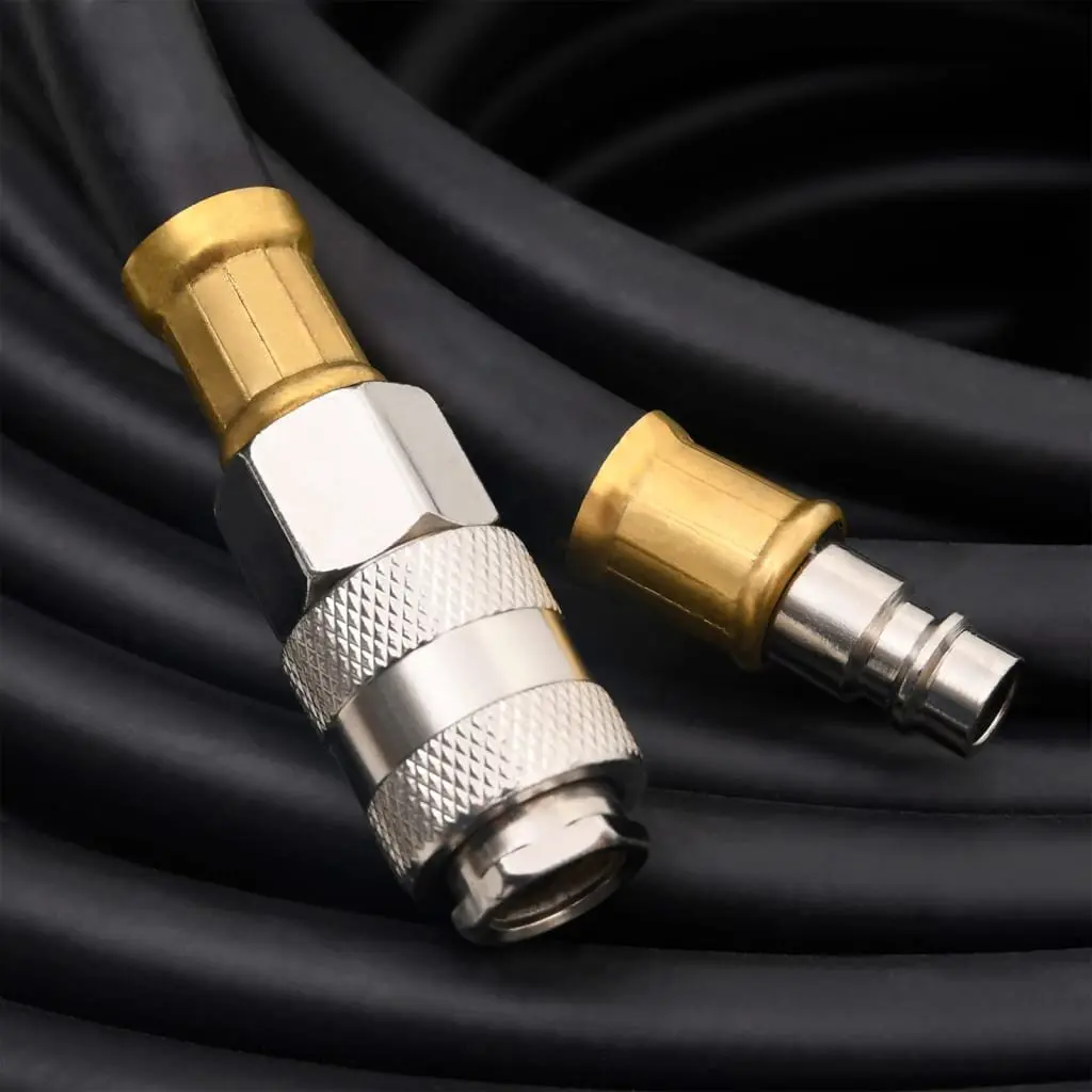Hybrid Air Hose 20m 0.6" Black Rubber PVC Pneumatic Compressor Hose 20 Bar