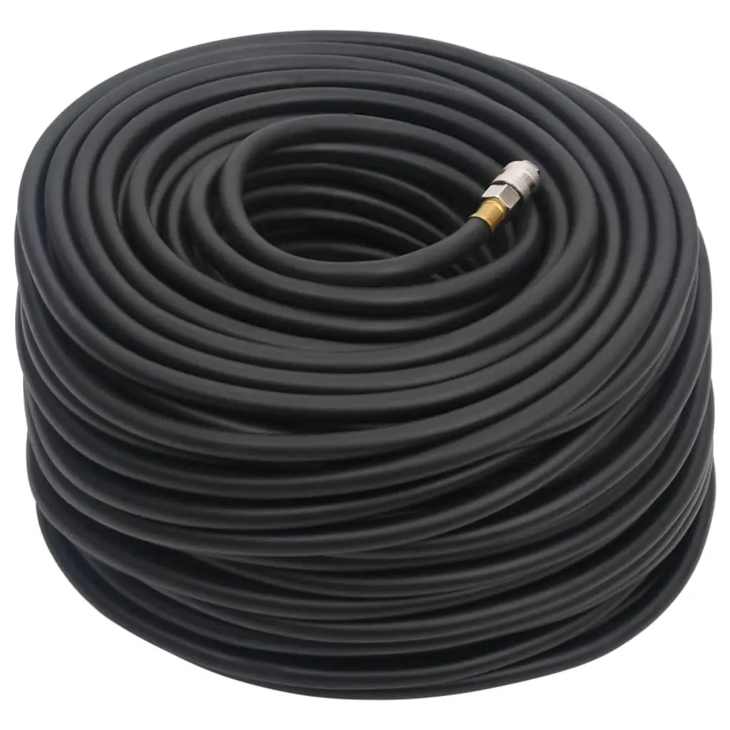 Hybrid Air Hose 50m Black Pneumatic Compressor Hose 3/8 BSPT Quick Coupler