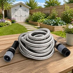 Garden Hose 7.5m Spray Nozzle 8-Function Watering Irrigation Outdoor Cleaning