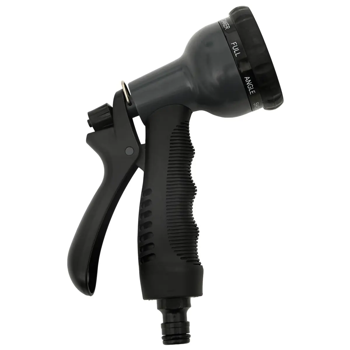 Garden Hose 15m Silver Spray Nozzle 8 Function Watering Irrigation Stainless Steel