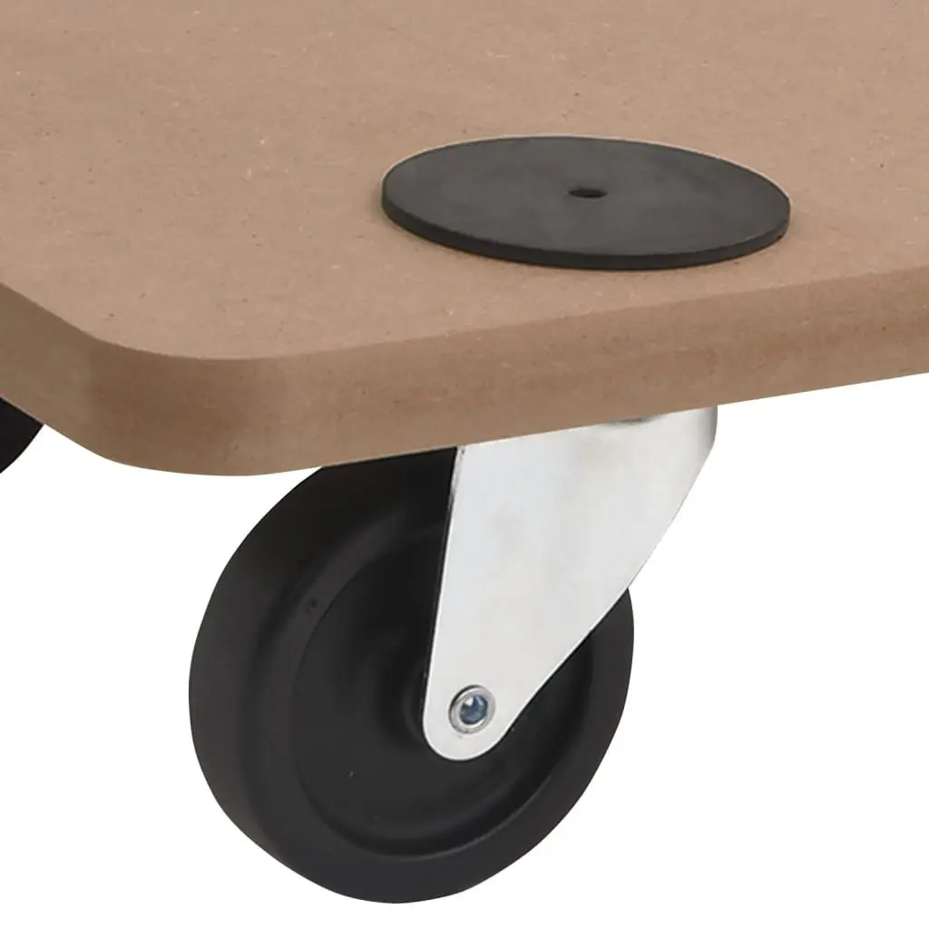 Dolly Trolleys 6 Pack Moving Platform Anti-Slip Castors Brown