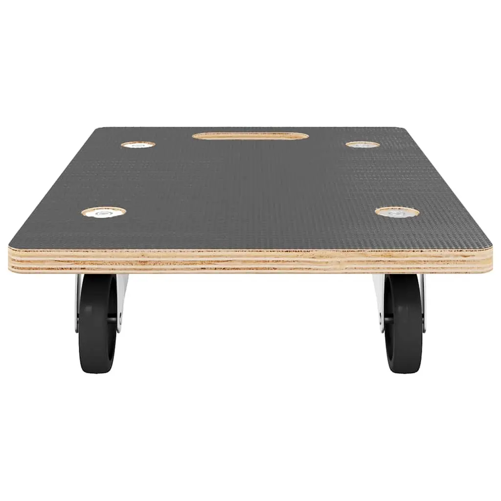 Transport Trolley Furniture Mover Dolly Rectangular 50 x 35 x 11.5 cm Grey 2 pcs Plywood 250kg Capacity