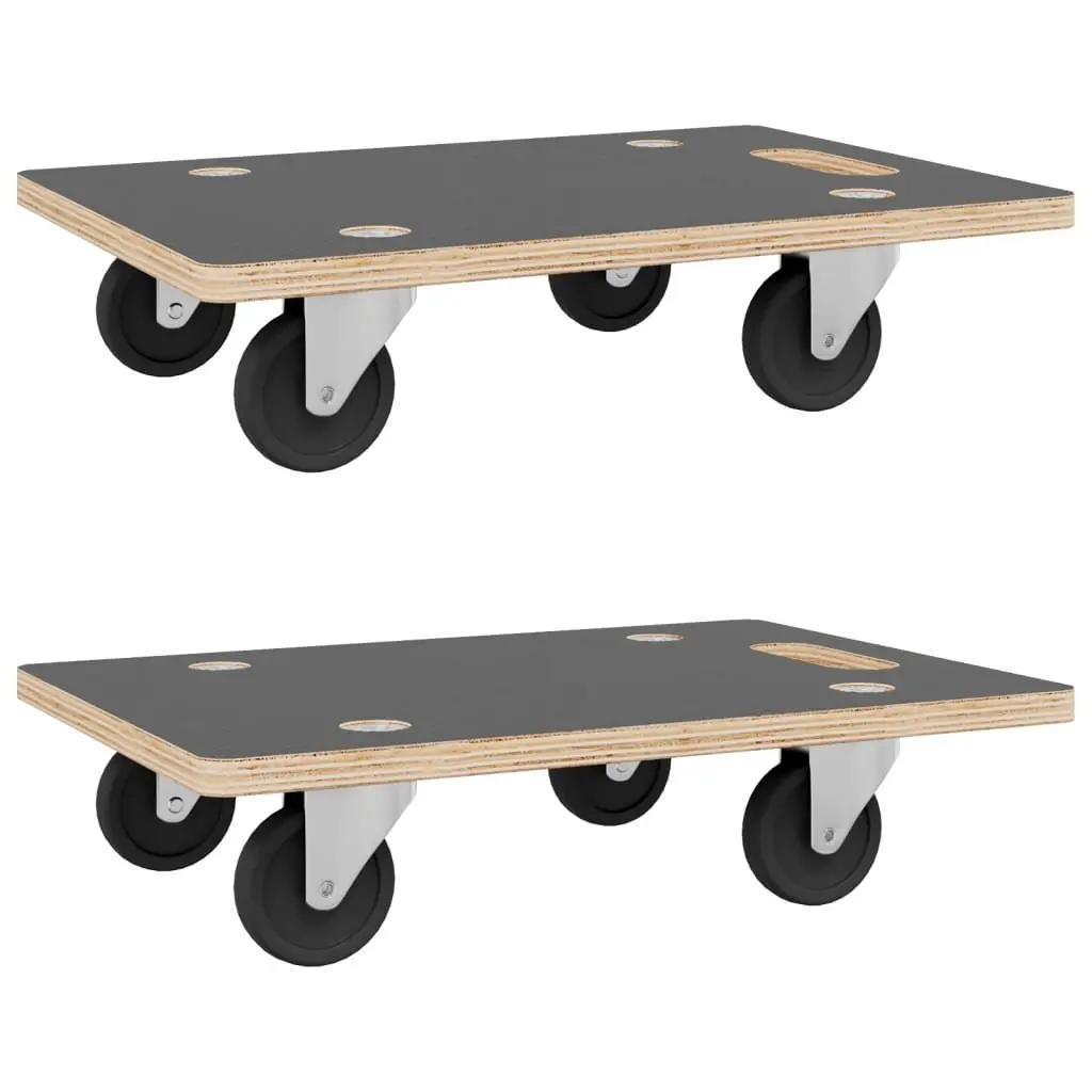 Transport Trolley Moving Furniture 60x40x11.5 cm Grey 2 Piece