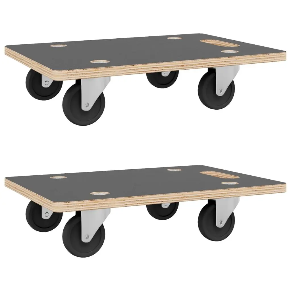 Transport Trolley Moving Furniture Dolly 80x55x11.5cm Grey 2 Piece