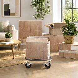 Reliable Round Transport Trolley 38cm - Safe & Efficient