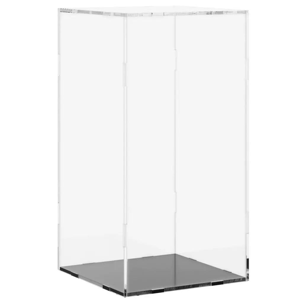 Acrylic Display Box Dustproof Showcase 20x20x38cm Transparent