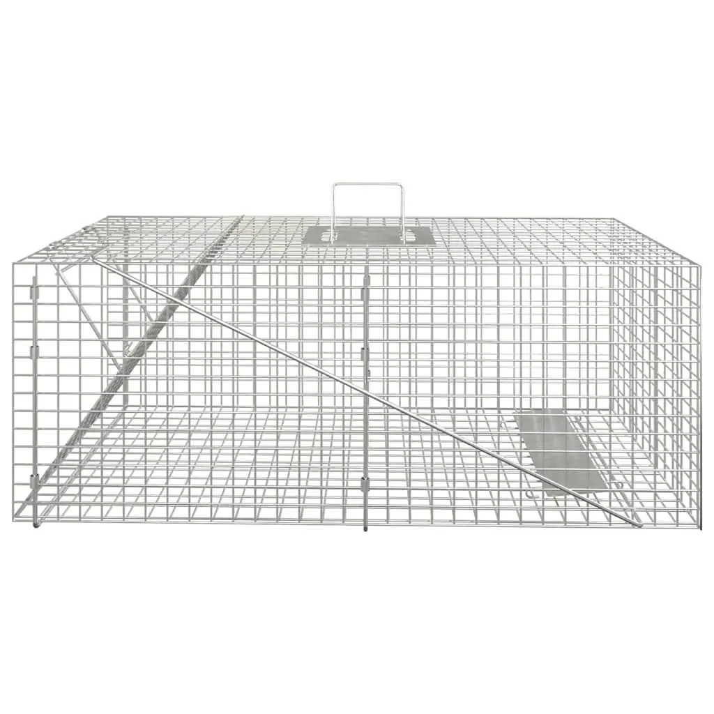 Animal Trap Live Catch Humane 64.5x25x26.5cm Galvanised Iron Wire Mesh