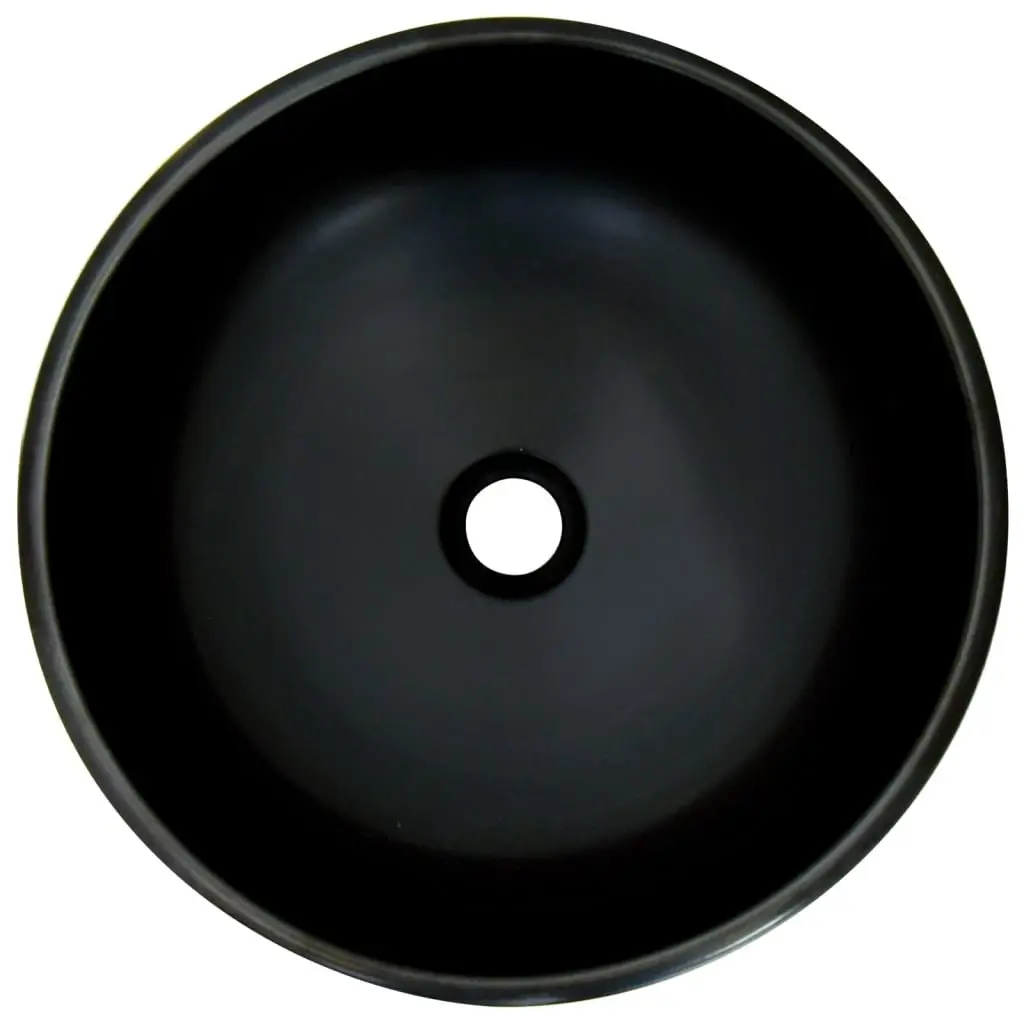 Round Countertop Basin Ceramic Bathroom Sink Vessel Bowl Washroom 41cm