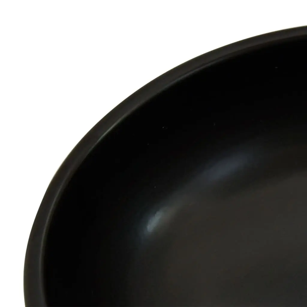 Round Countertop Basin Ceramic Bathroom Sink Vessel Bowl Washroom 41cm