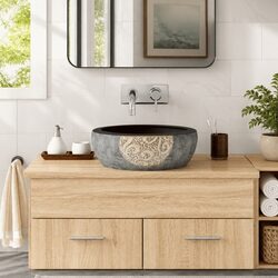 Reliable Black Ceramic Round Basin for Your Bathroom