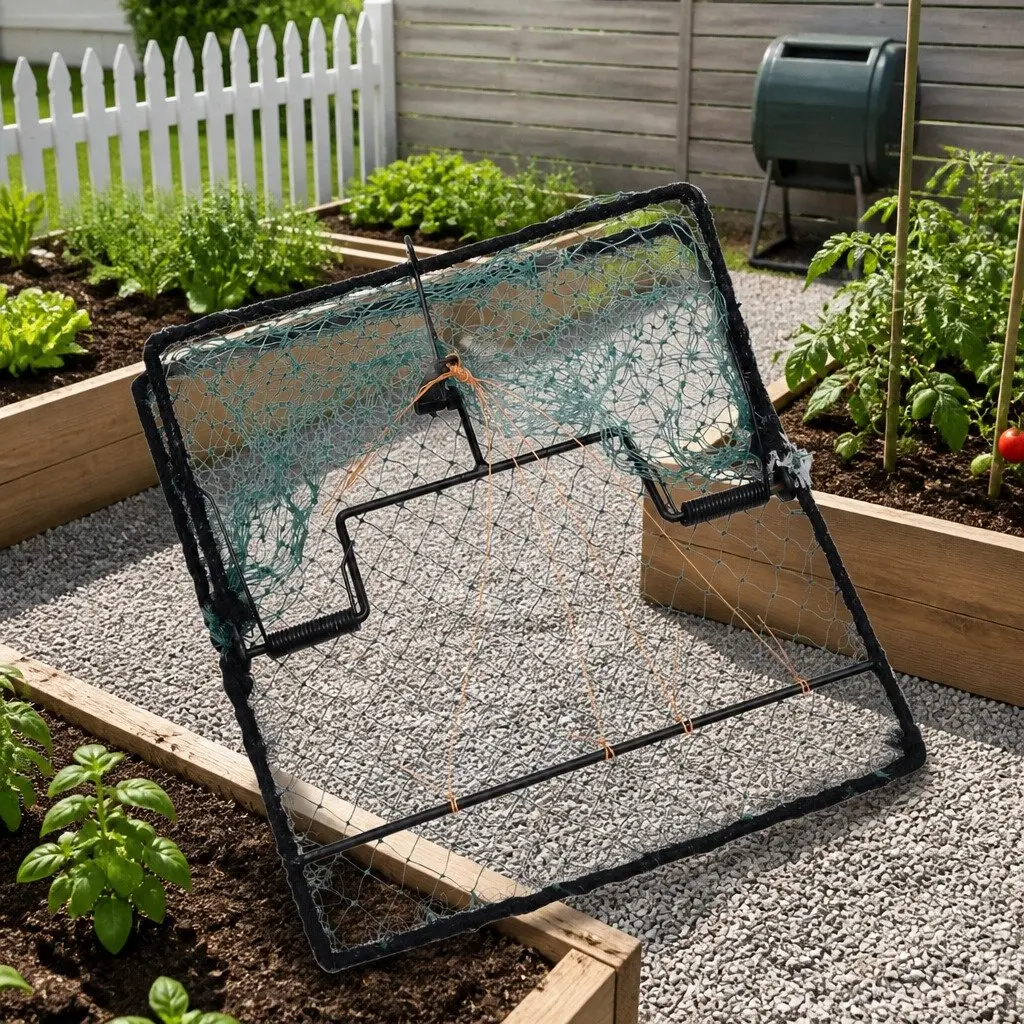 Bird Trap Outdoor Pest Control 34x32cm Steel Frame Foldable